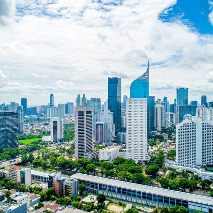 Indonesia Iberchem. General view of Jakarta. Vista de Jakarta